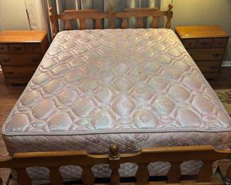 Yorktown by Flanders Maple wood
Queen Bed Jamison Xtra Firm Mattress
$350.00  headboard 62.5”w 38”t
Footboard 62.5”w 27”t