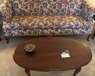 Humpback Sofa by Fairfield. Blue & Pink floral upholstery. 82”L 28”d 35”t Great condition! $ 450.00