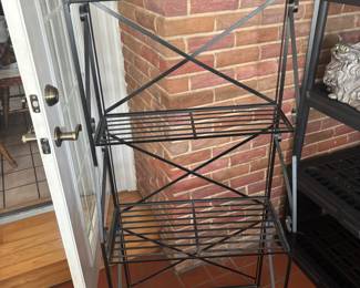 Black metal Bakers Rack $60.00
25”w 13”d 63”t