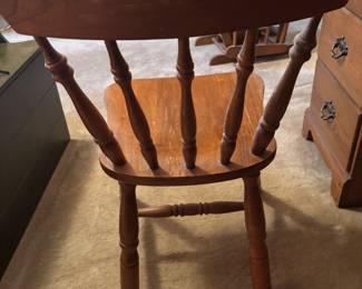 Wood desk and chair 4 drawers 
Desk: 40”w 17.5”d 31”t chair: 16x16x 31”