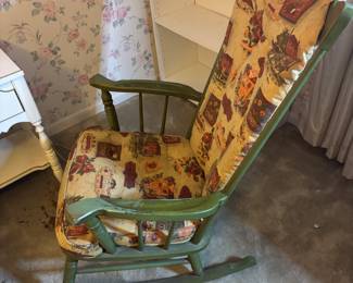 Green wood rocker $ 90.00
26”w 28”d 40”t