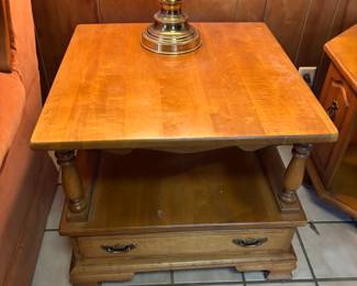 (2) Matching MCM Maple End Tables
$ 125.00 each. 24”w 24”d 21”t
