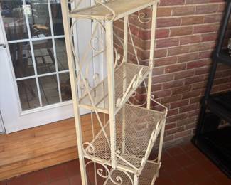 White Metal Bakers Rack $ 60.00
24.5”w 13”d 64”t