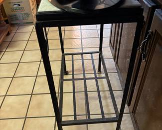 Metal Table w a tile top or Aquarium stand $80.00. 26”w 13”d 31”t