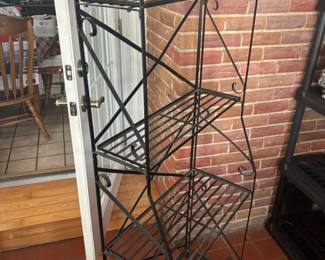 Black metal Bakers Rack $60.00
25”w 13”d 63”t