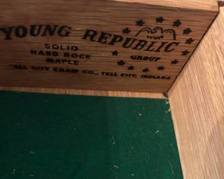 Tell City, IN Hard Rock Maple Drop Leaf Server on wheels $ 250.00
36”-53”w 18”d 31”t