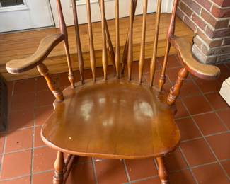 Windsor style Rocking Chair $ 80.00
26.5”w 29”d 36”t