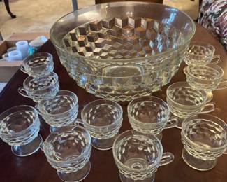 Glass Punch Bowl set 12 cups
$185.00