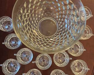 Glass Punch Bowl set 12 cups
$185.00