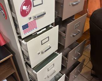 4 Drawer File Cabinets $60.00 each
15”w 27”d 52”t