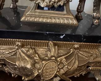 Imperial Brevettato Cherub and Lyre Mantel Clock second image