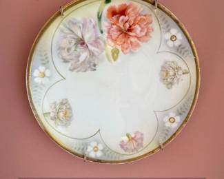 J.S. Germany Porcelain HandPainted Floral Plate