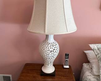 Blanc de Chine Reticulated Ginger Jar Table Lamp