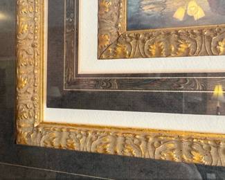 Vintage Floral Still Life Oil Painting in Ornate Gold Frame third image 