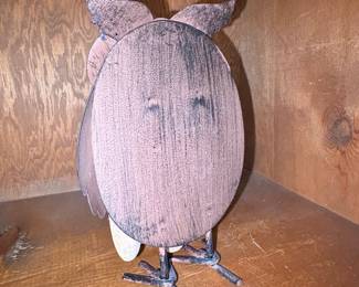 Layered Metal Owl Sculpture second image