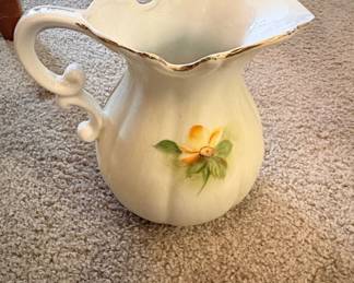 Vintage China HandPainted Floral Pitcher