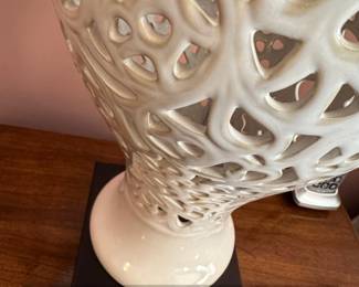Blanc de Chine Reticulated Ginger Jar Table Lamp second image