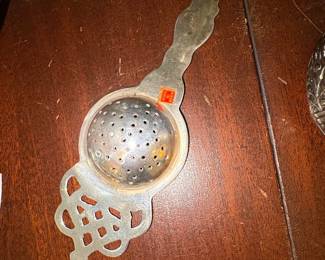 Vintage Indian Metal Tea Strainer second image