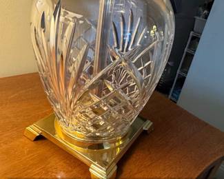 Waterford Crystal Table Lamp with Brass Base second image