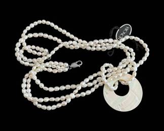 Honora Baroque Pearl and Mother of Pearl Pendant Necklace
