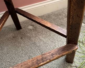 Antique Oak Three-Legged Milking Stool third image
