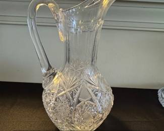 American Brilliant Period Cut Glass Pitcher