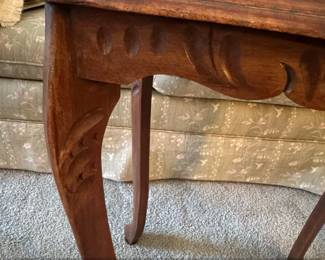 Vintage Louis XV Style Carved Wood Accent Table second image