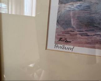 Framed Watercolor Print of San Gimignano by Antonio Tarantino second image