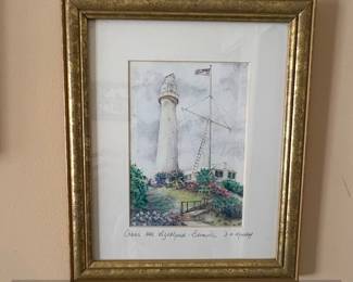 Gibbs Hill Lighthouse, Bermuda Signed Print by Dee Massey
