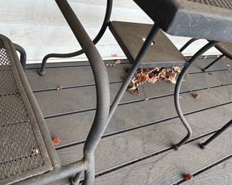 Wrought Iron Mesh Bistro Set second image