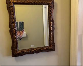 Ornate Giltwood Mirror with Acanthus Leaf Carvings