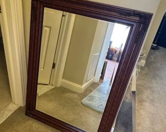 Ornate Dark Wood Framed Mirror
