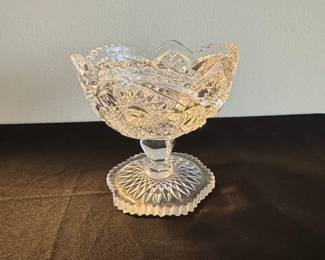 American Brilliant Cut Glass Compote 