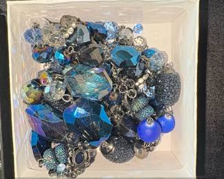 Multicolor Crystal and Rhinestone Charm Bracelet