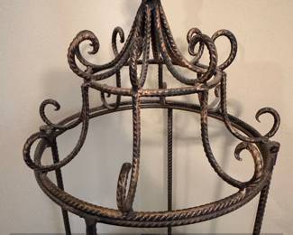 Ornate Wrought Iron Tier Corner Shelf Unit second image