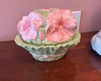 Seymour Mann Pansy Basket Trinket Box