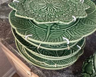 Bordallo Pinheiro Green Leaf Plates