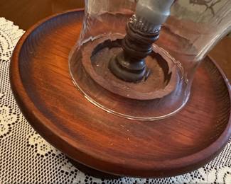 Vintage Dansk Teak Wood Hurricane Candle Holder second image