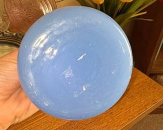 Blue Opaline Glass Perfume Bottle second image