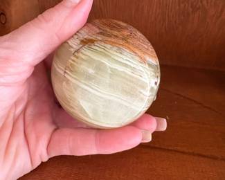 Green Onyx Apple Paperweight second image