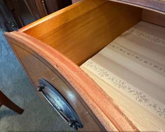 Dixie Furniture Mahogany Federal Style Bowfront Chest of Drawers third image