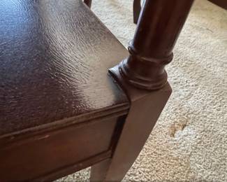 Vintage Mahogany Leather Inset TwoTier Coffee Table third image