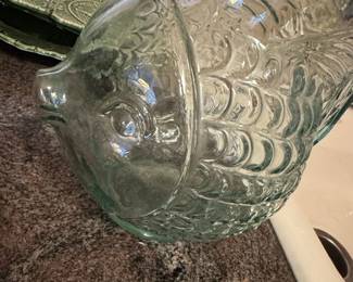 Vintage SVE Glass Fish Jar or Canister second image