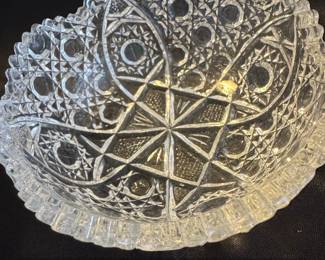 American Brilliant Cut Glass Bowl and Stacking Bowls second image