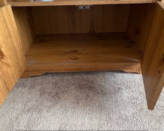 Farmhouse Style Pine Media Console Cabinet third image