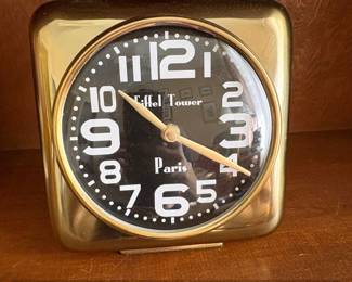 Vintage Eiffel Tower Paris Bubble Glass Alarm Clock