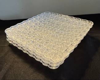 Anchor Hocking Miss America Clear Glass Sawtooth Dessert Plates second image