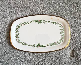 Vintage Lenox Holiday Holly Berry Serving Platter