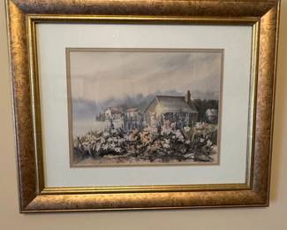 Watercolor Painting of Janices Garden