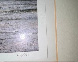 Framed Watercolor Landscape and Framed Print of a Fisherman sixth image